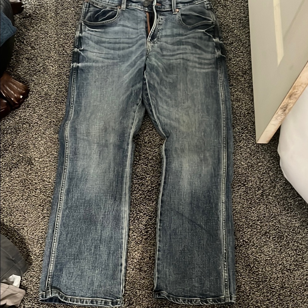 Wrangler Blue Straight Jeans Classic Denim
